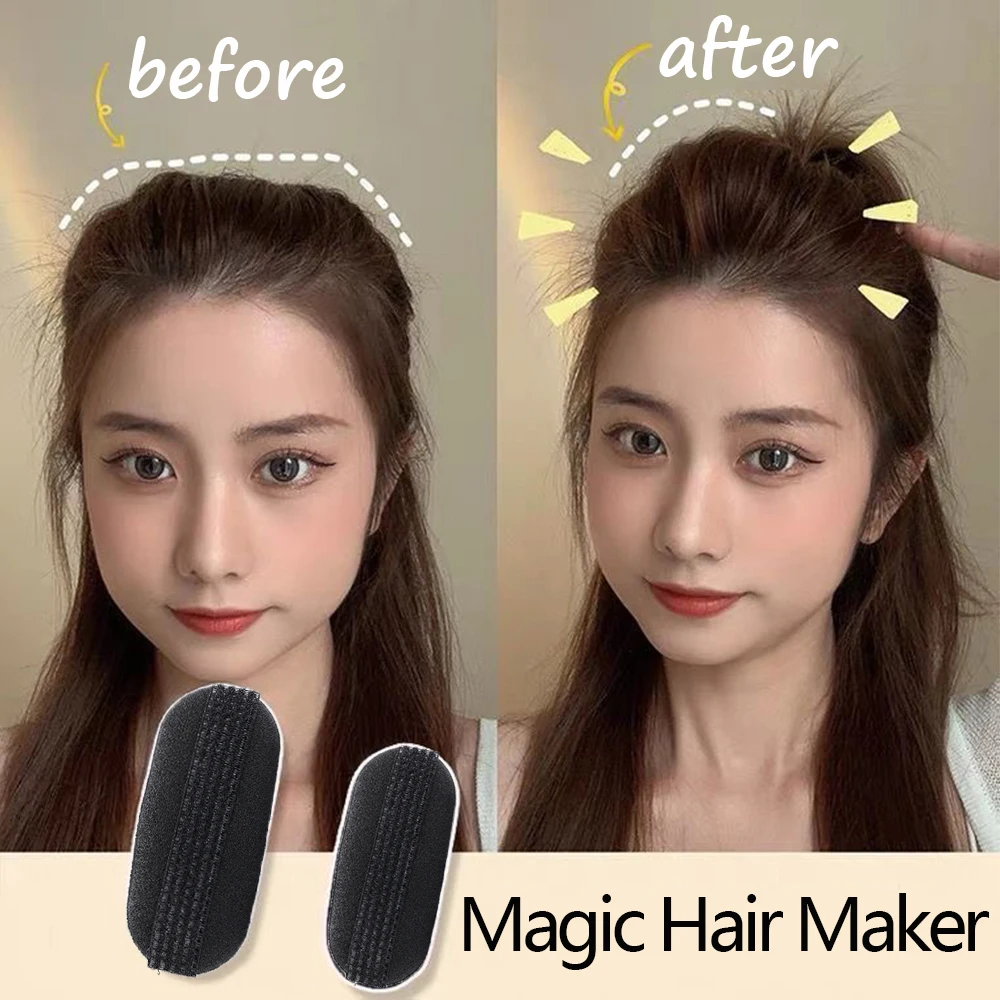 Ladies Breathable Fluffy Hair Clips Invisible Hair Pads Root Pads Sponge Makeup Comb Princess Hair Styling Tools