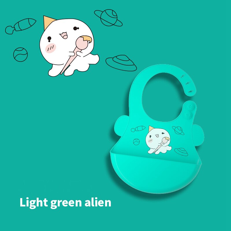Bavaglini impermeabili regolabili in Silicone bavaglino morbido bavaglino Unisex neonati roba solido cartone animato stampa animalier ragazza ragazzo panni Burp: Style4