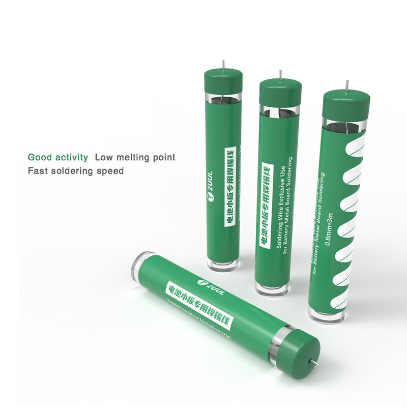 2UUL SC39 Soldering Wire for Mobile Phone Battery Metal Board 0.8mm*3m No Need Spot Soldering Machine Welding Tin Line