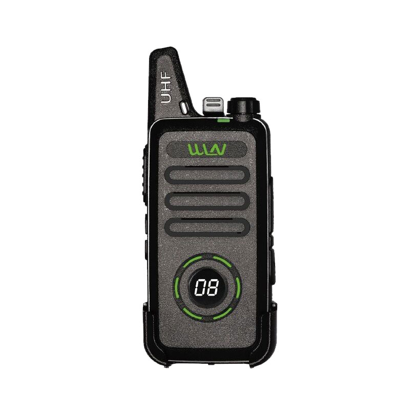 WLN – Mini talkie-walkie UHF 400-470 MHz, 5W avec 16 canaux, Radio bidirectionnelle, vision améliorée pour KDC1plus: Black