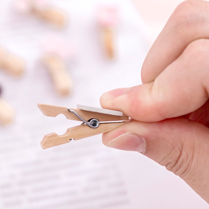 Clips de madera Natural de cuerda de cáñamo para decoración de pared, Clips para fotos, pinzas para ropa, manualidades, 10 paquetes