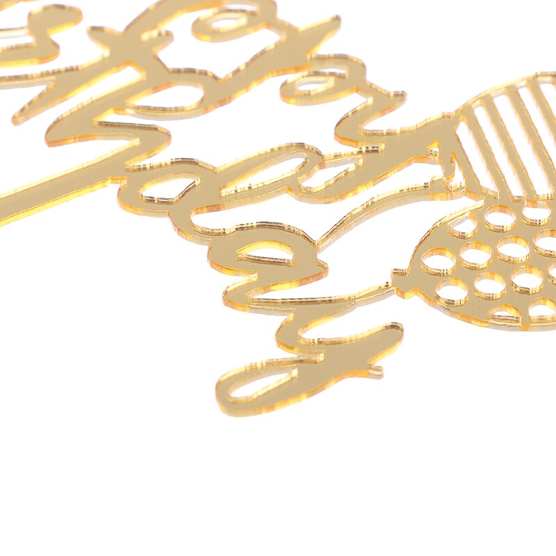 Cute Happy Birthday Cake Topper Acrylic Birthday Party Dessert Decoration Cupcake Topper