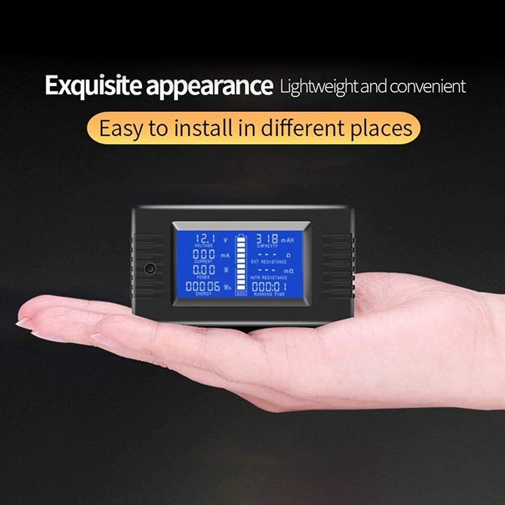DC Multifunktions Batterie Tester Meter Multimeter Amperemeter Voltmeter LCD Display Digital Strom Spannung Solar Power инструменты