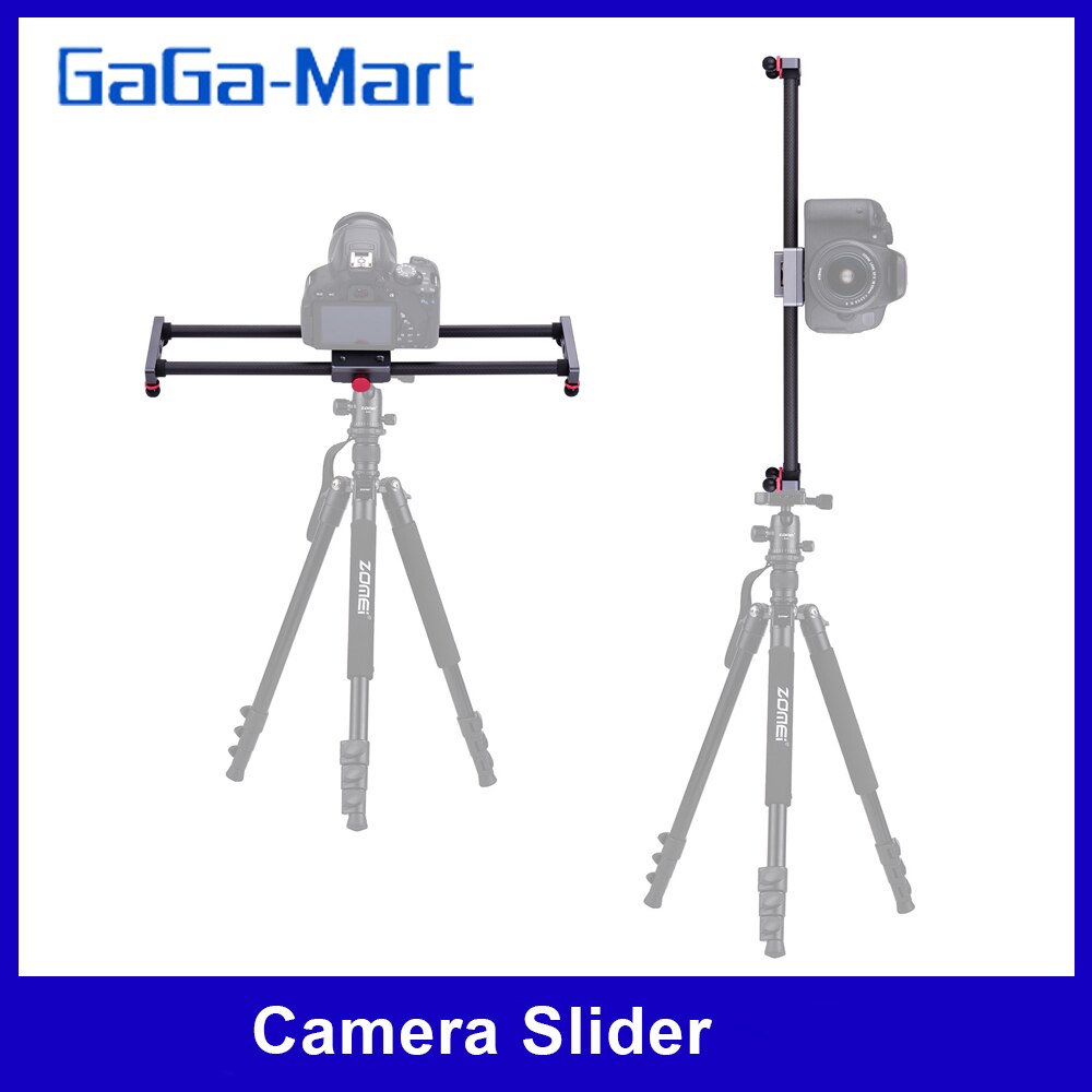 Photography Camera Slider Carbon Fiber Dolly Video Stabilizer Rail 40cm/15.7inch Compatible with Nikon Canon Sony DSLR Camera