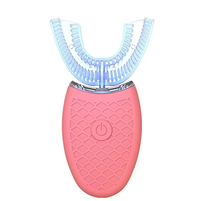 Ultrasone Automatische Elektrische Tandenborstel U-vormige 360 Graden Wit Tanden Oral Care Cleaning Tandenborstel: Rood