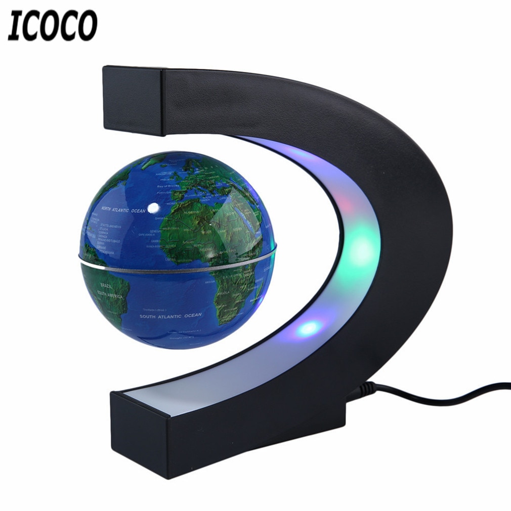 LED World Map Magnetic Levitation Floating Globe Home Electronic Antigravity Lamp Novelty Ball Light Birthday Decoration