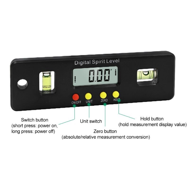 Magnetic Horizontal Angle Meter Electronic Digital Display Protractor Level Inclinometer Angle Ruler 0-150mm
