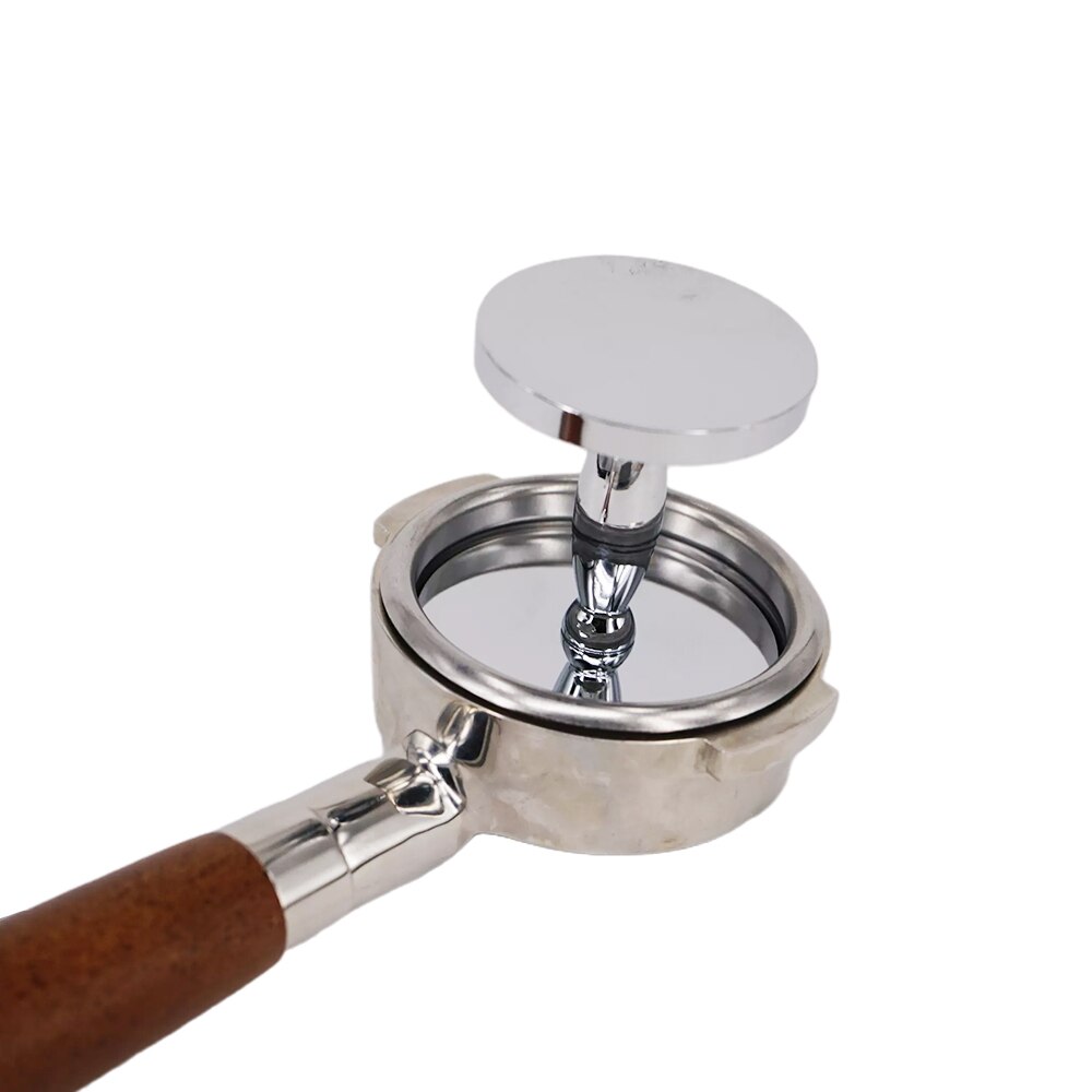 Zink legering espress kaffe tamper 51mm 58mm 2- base sabotage tryk kaffebønne presse kværn hammer kaffe fordeler værktøj