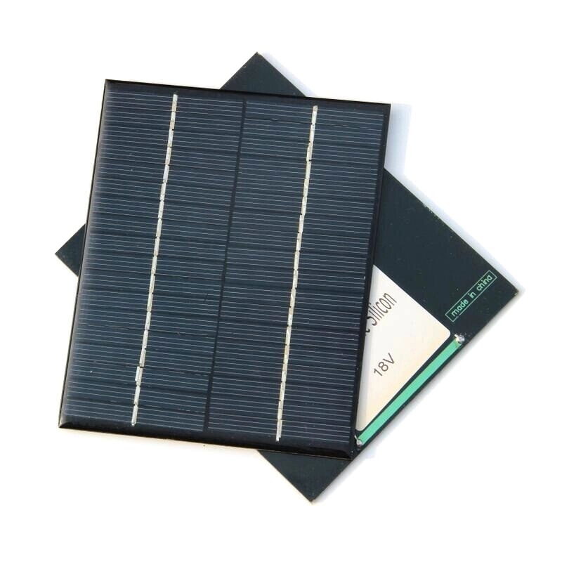 2W 6V Epoxy Solar Cell Polycrystalline Solar Panel Module with Cable DIY System Solar Charger For 3.7v Battery