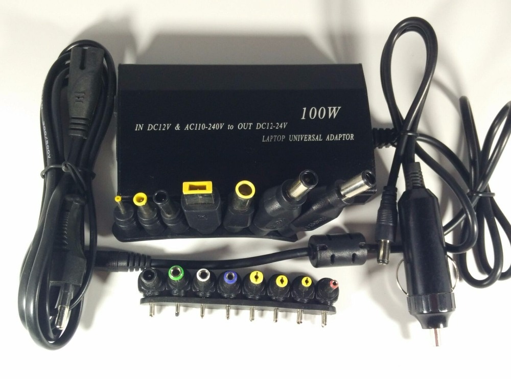 100w Reizen Universele auto-oplader adapter voor laptop/notebook/Mobiele Telefoon Universele oplader en 15connector
