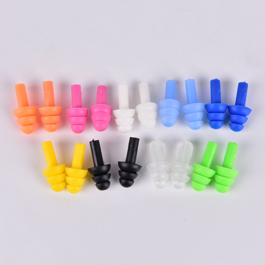 2 pares de silicone à prova dwaterproof água natação tampões de ouvido protetores de ouvido protetor de redução ruído para viagens dormir