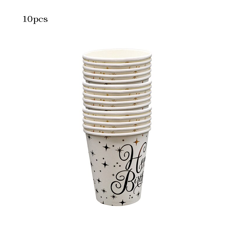 Rose Gold Party Disposable Tableware Set Wedding Birthday Party Table Decoration Paper Cups Plates Straws Baby Shower Supplies: 9