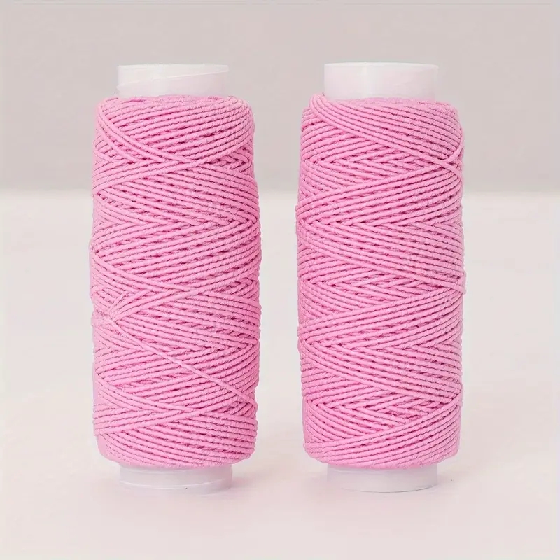 2pcs Colorful Elastic Thread Sewing Machine Bottom Line Elastic Thread Polyester Fine High Elastic Thread Color Rubber Band: Gold