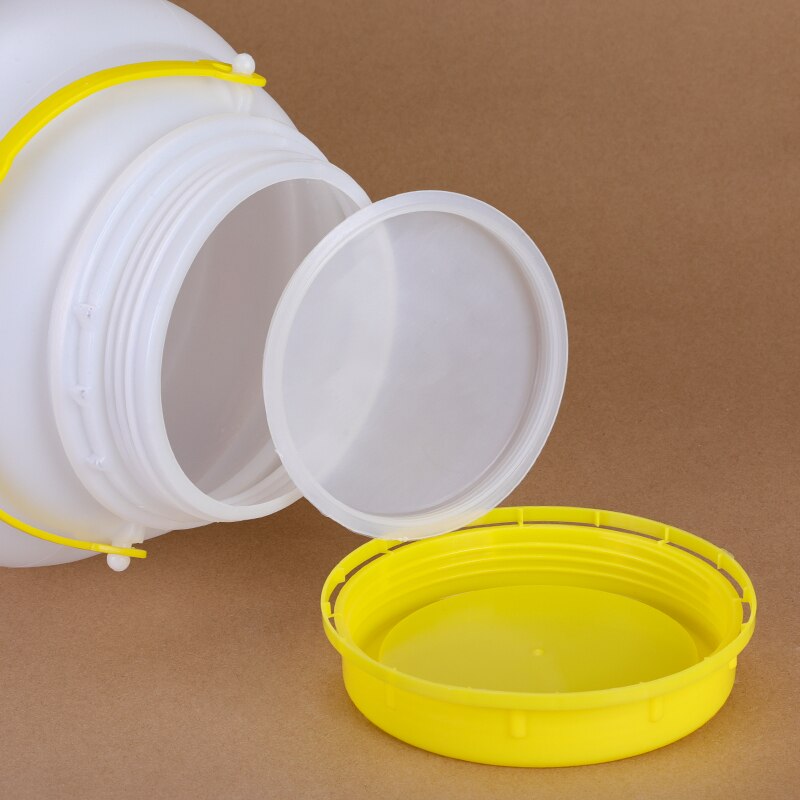 Cubo vacío de plástico de 4,5 l, recipiente de comida de boca ancha para cereales, miel, barril líquido a prueba de fugas,