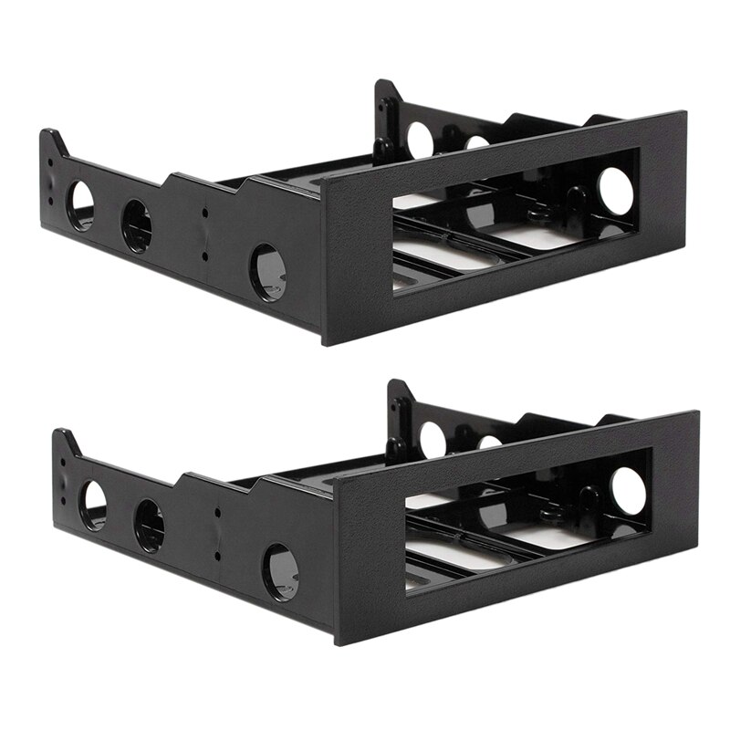 2X 3.5 To 5.25 Hard Drive Drive Bay Front Bay Bracket Adapter,Mount 3.5 Inch Devices In 5.25Inch Bay: Default Title