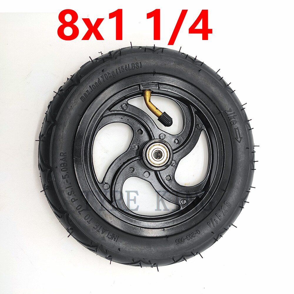 Rueda neumática de 8x1 1/4 con tubo interno de 8 pulgadas, neumático exterior de 8x1,25, neumático inflable para patinete eléctrico