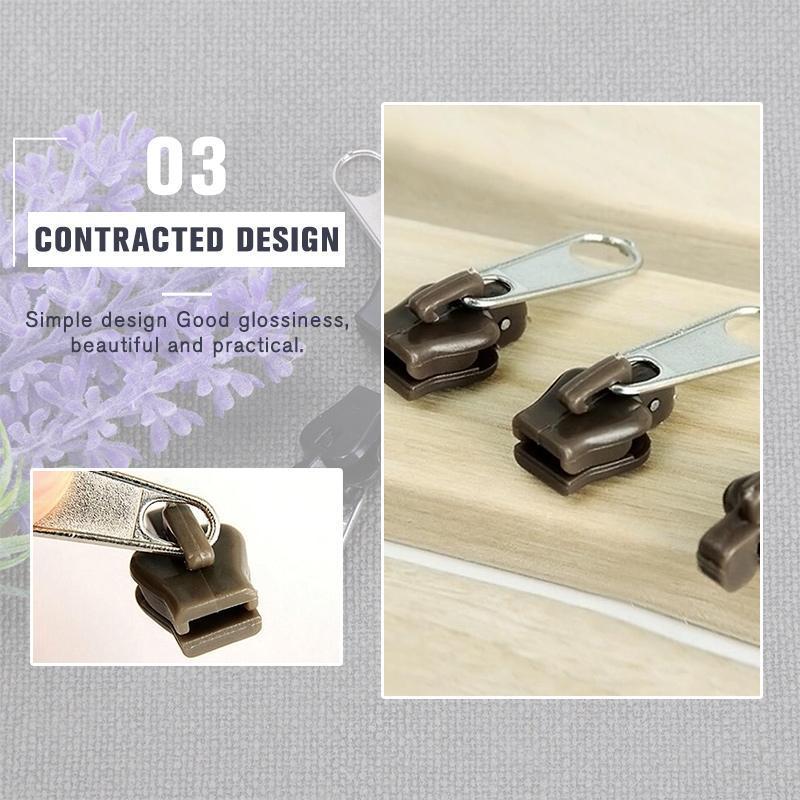 6Pcs/Set Universal Instant Fix Zipper Repair Kit Replacement Zip Slider Teeth Zippers For Sewing Clothes DIY Tools zipper