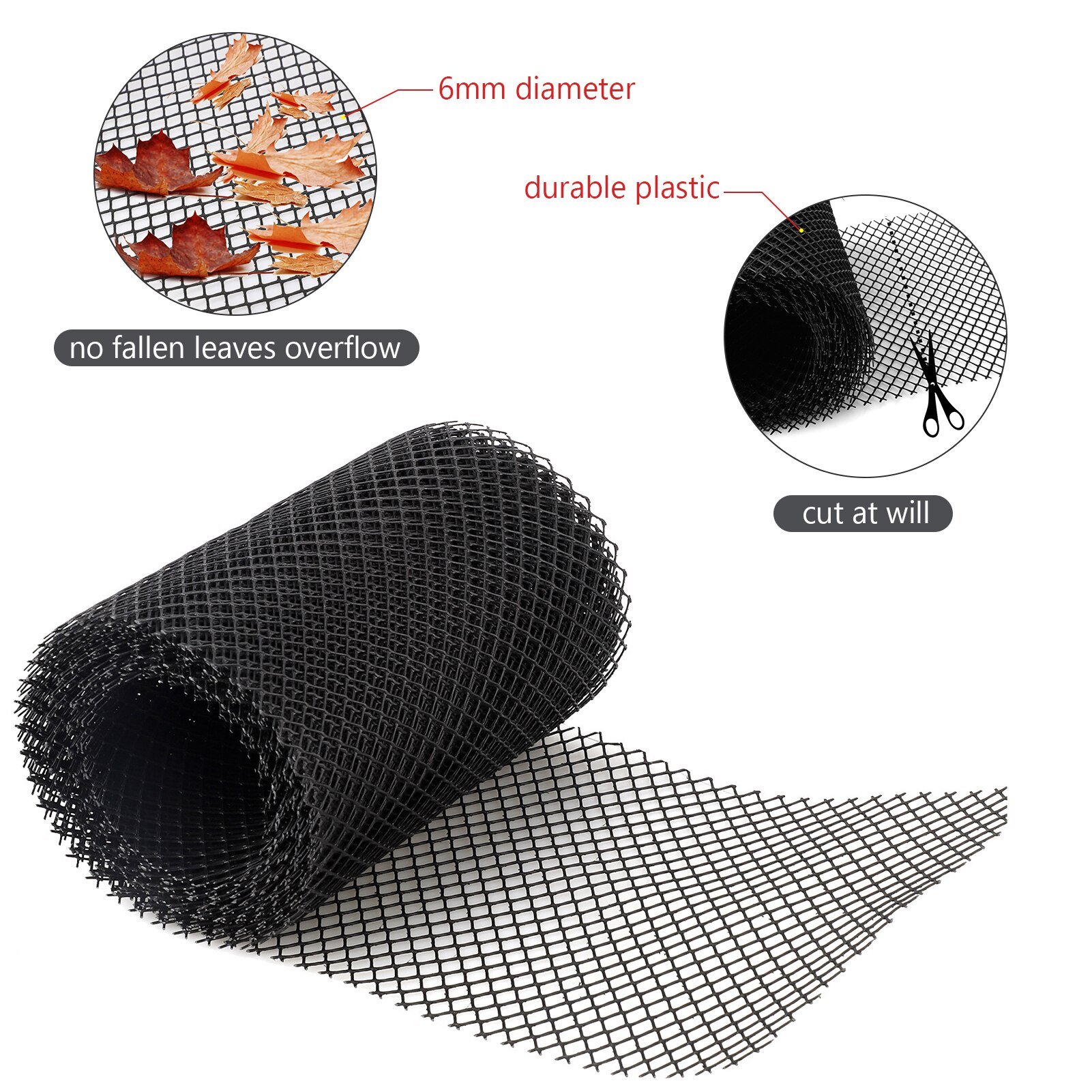 18*800Cm Dakgoot Guard Mesh Protector Blad Bescherming Cover Netting Plastic Gutter Netto Overloop Schoonmaken Tool