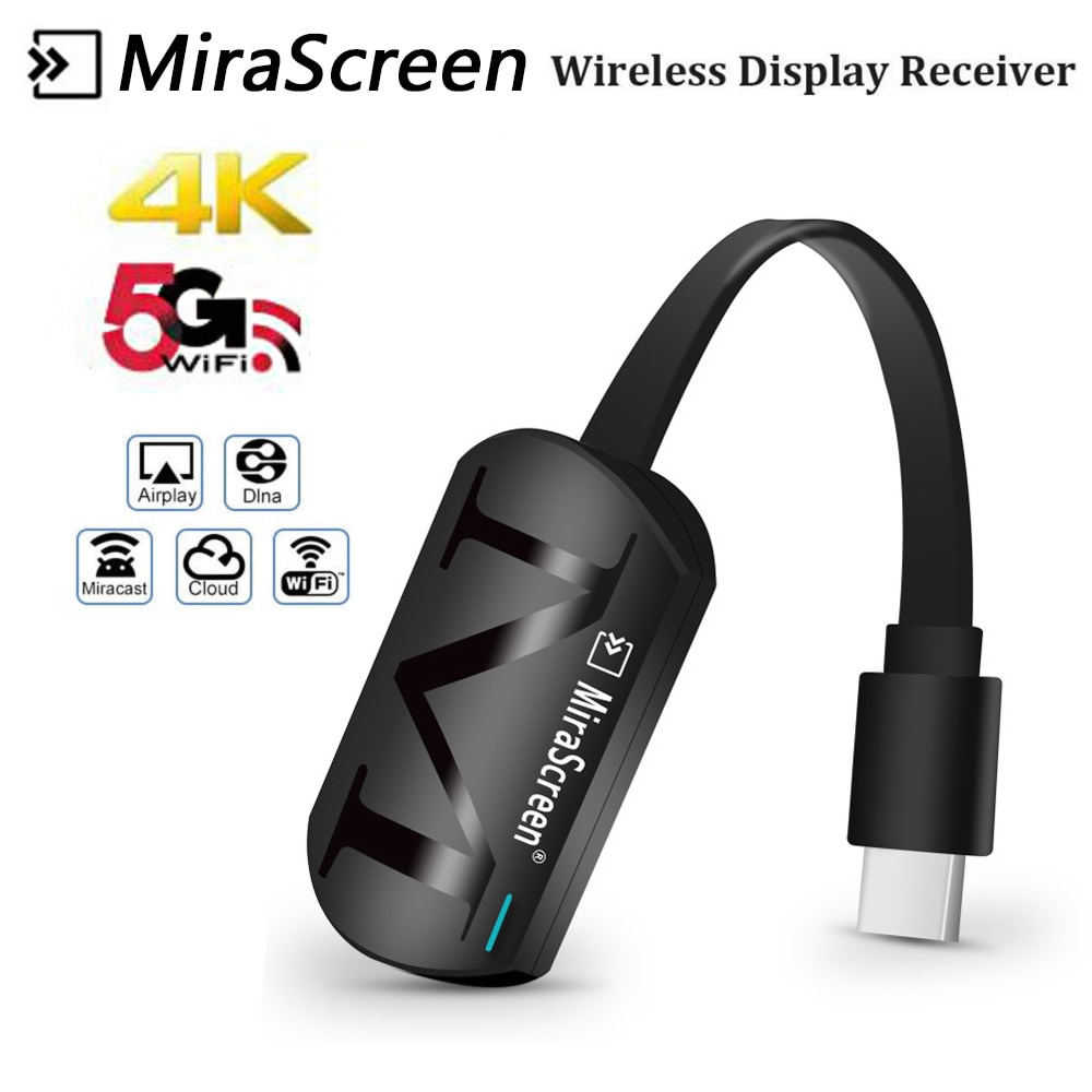 Amkle mirascreen  g4 2.4g 5g 4k draadloze hdmi-dongle tv-stick miracast airplay-ontvanger wifi-dongle mirror screen streamer cast