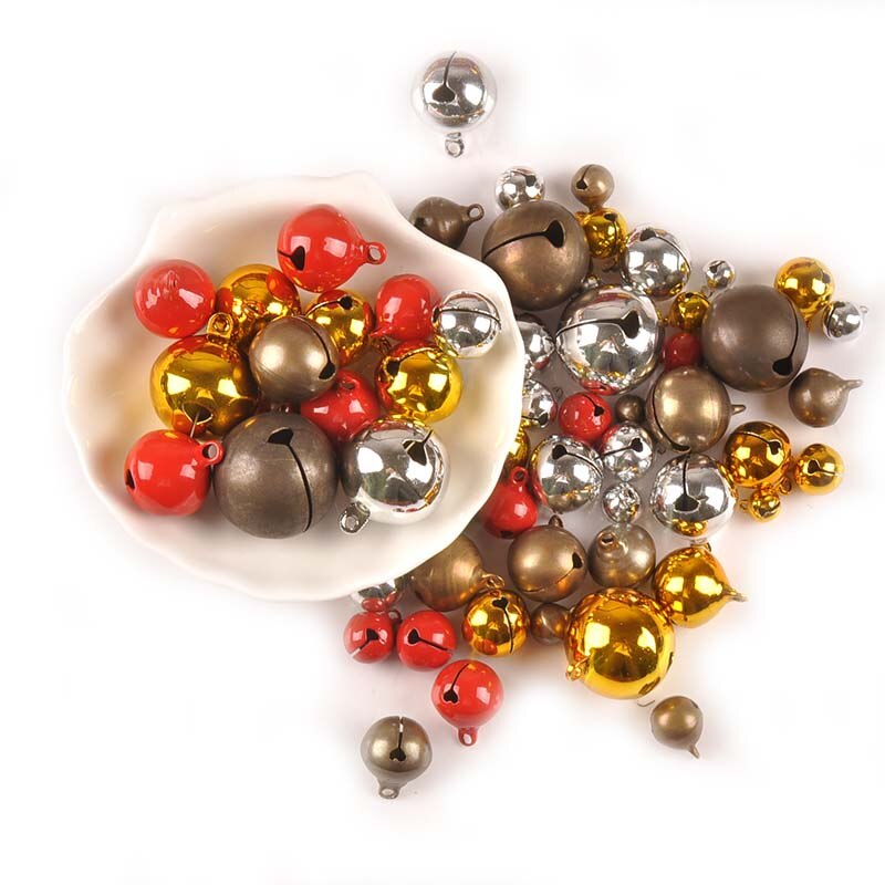 Goud/Zilver/Brons/Rood Retro Christmas Bells Koper Jingle Bells Voor Home Decor Party Xmas Diy Craft accessoires C2684