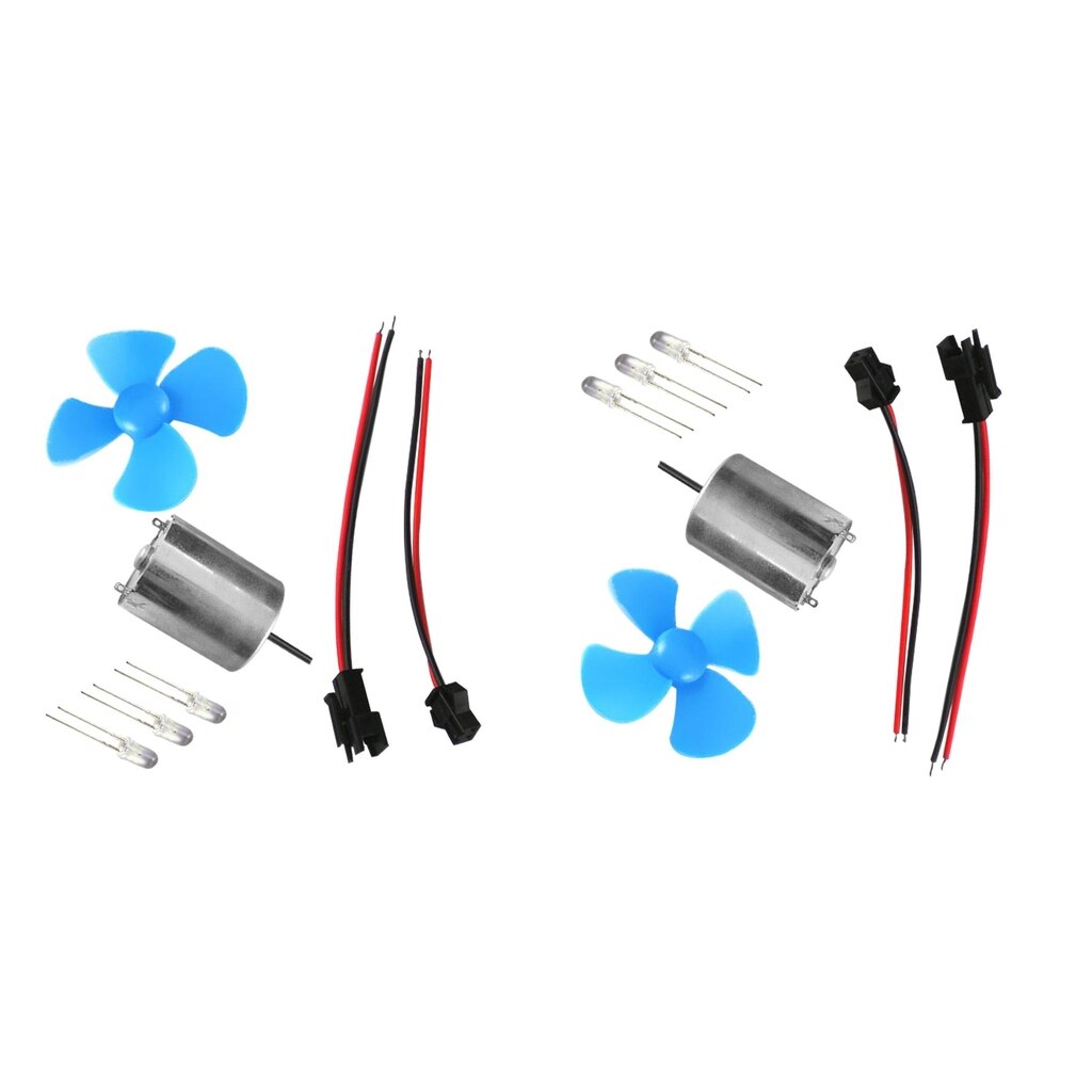 2 Pieces 60mm DIY Micro Wind Generator Wind Turbines Motor Model Kits Wind Power Teaching Tool