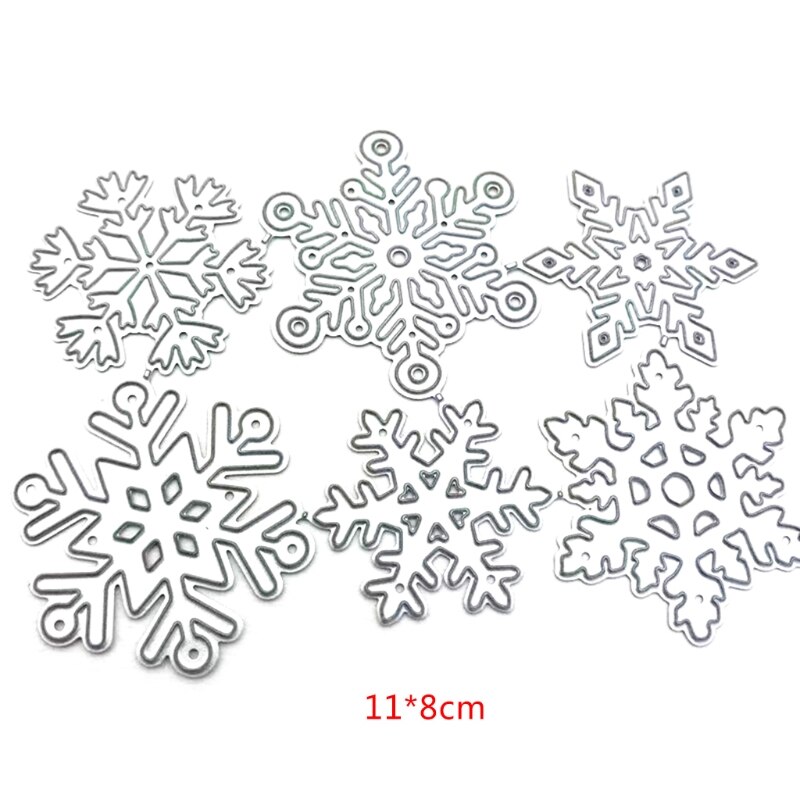 1set Snowflake Cutting Dies Christmas Metal Cutting Dies Stencils Die Cut for DIY Scrapbooking Album Paper Card Embossing