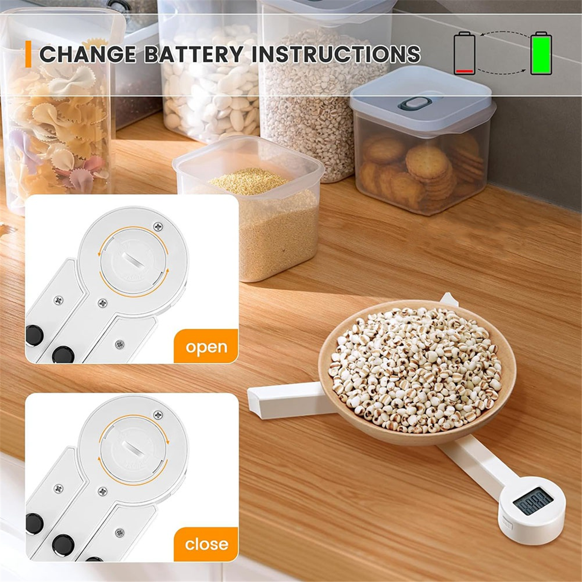 Balance alimentaire pliante de haute précision, balance de cuisine numérique avec écran LCD, balance alimentaire pour mesurer l'admission saine
