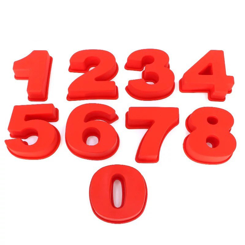 0-9 Número Digital molde de la torta números para tarta forma decoración de pasteles herramienta para boda cumpleaños aniversario
