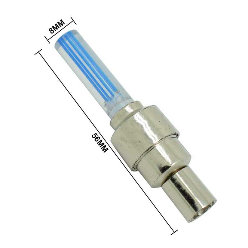 2Pcs Fiets Ventiel Verlichting Fietsen Wiel Caps Led Lantaarn Fiets Spaken Lamp Fiets Accessoires Kleur Blauw Groen Roze geel