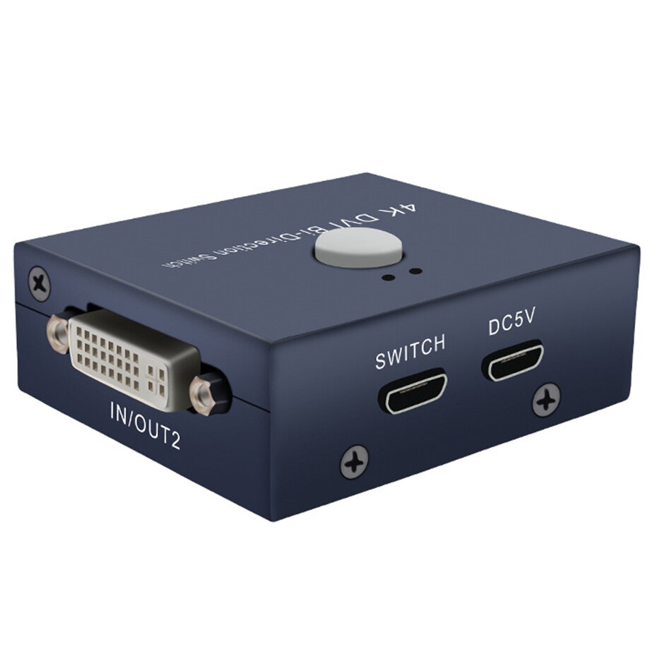 2 Port BI-direction DVI Switch 2X1 Splitter 1X2 DVI Switch 4K 30Hz HDMI-compatible switch splitter for PC laptop