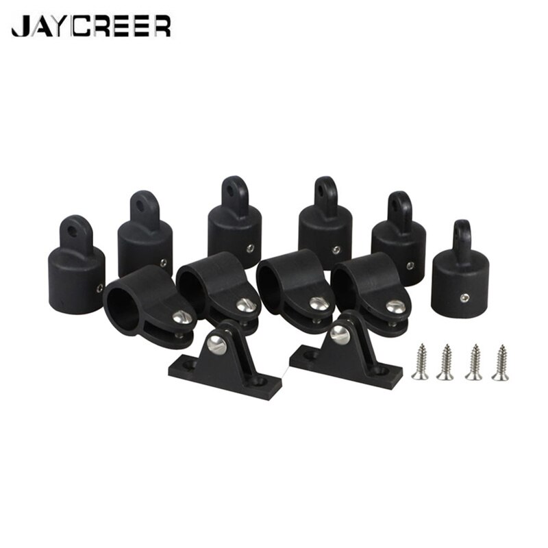 JayCreer JayCreer 12PCS-Pack Black Nylon Boat Bimini Top Fittings Hardware Combo