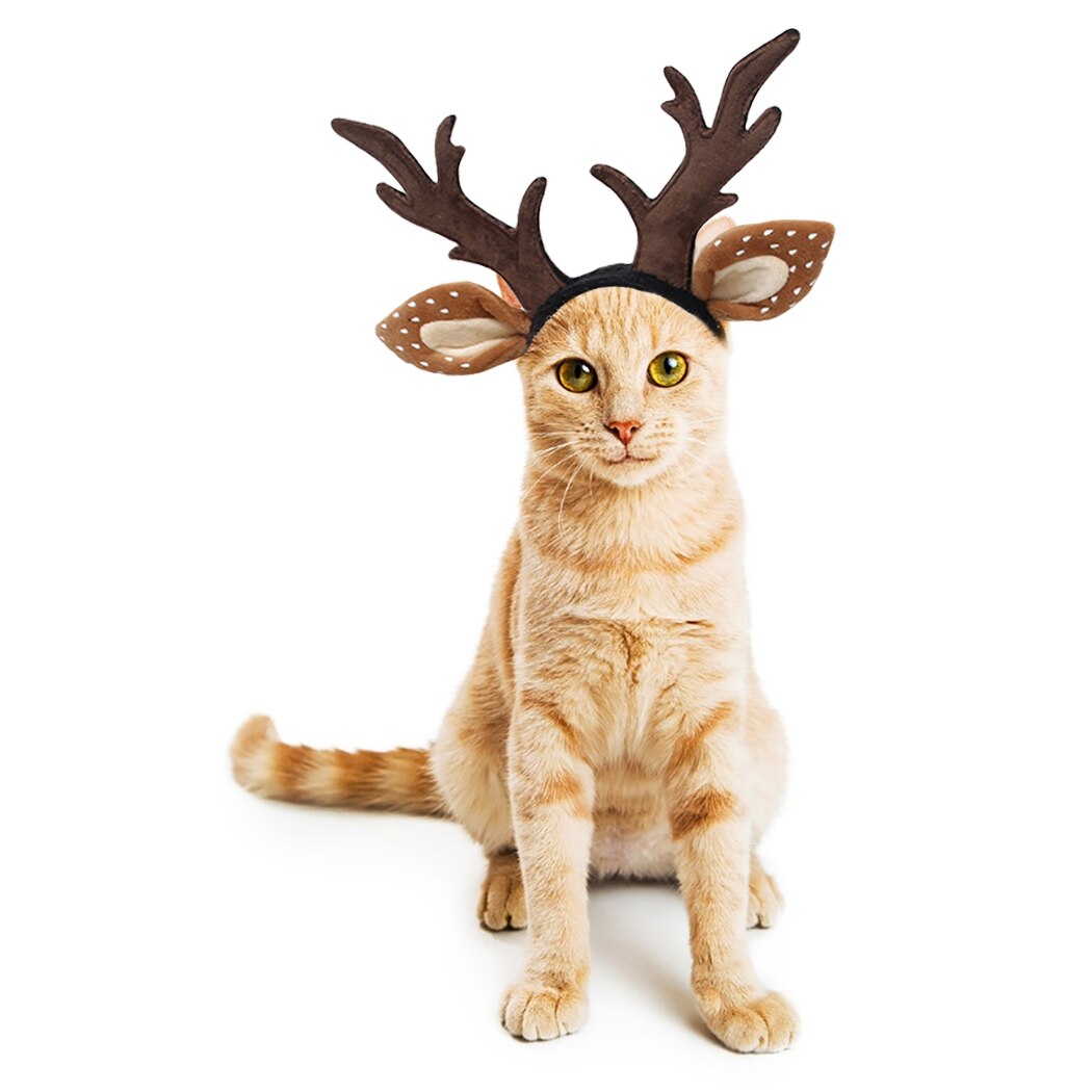 neue Weihnachten Haustier Hund Kostümich Geweih Elch Ohr Stirnband Nette schick Kleid hoch Neue Jahr Haustier Party Hütte Haustier hund Katze Kostüm