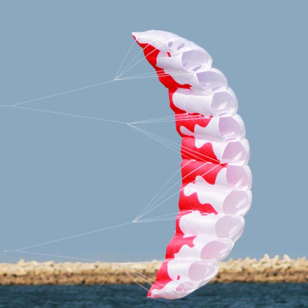 Rainbow Dual Line Kitesurfing Stunt Parachute Soft Parafoil Surfing Kite Sport Kite Outdoor Activity Beach Flying Kite