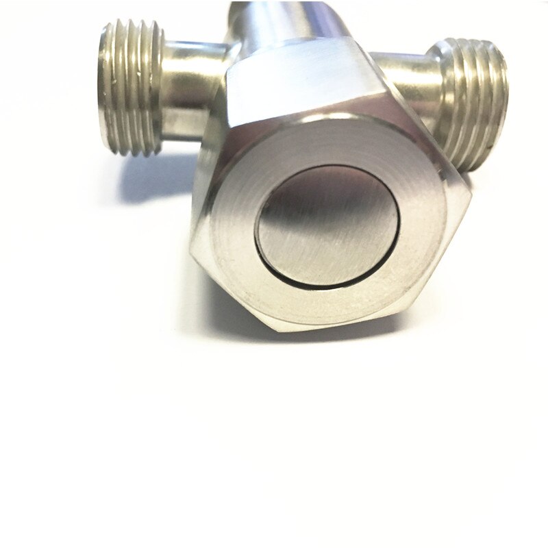 304 stainless steel brush finish 1/2" bathroom filling valve 3-way toilet bidets shattaf diverter angle valve