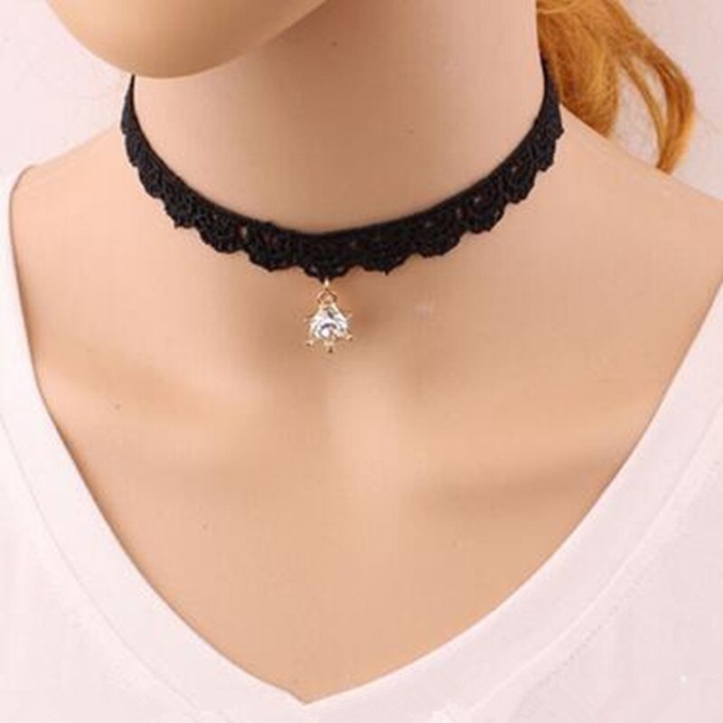 neue dame kreative gold krone spitze halskette einfache familie stil halskette damen choker halskette