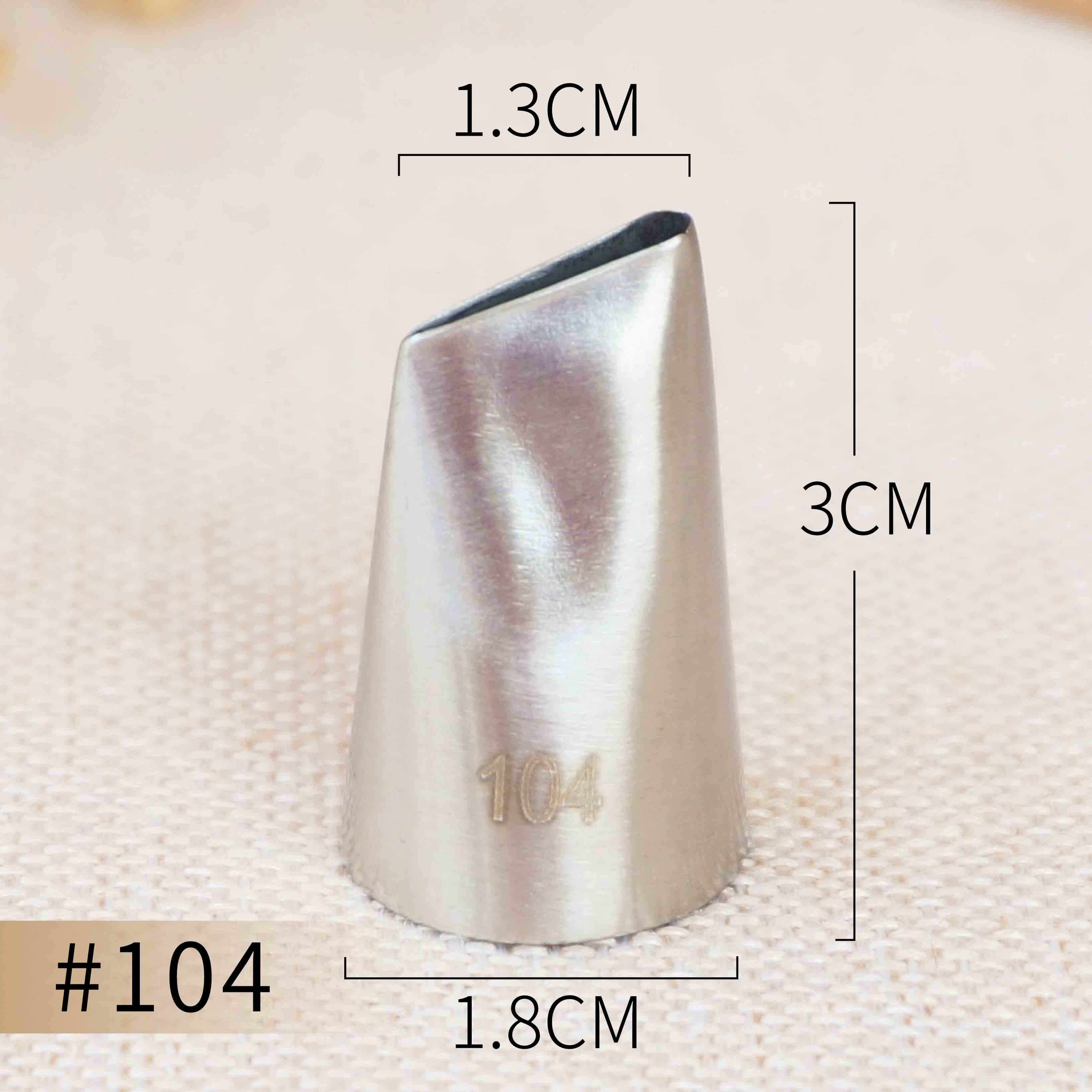 #101S #101#102#103#104 Piping Nozzle For Creating Rose Petal Shape Decorating Icing Tip Baking &amp;Pastry Tools Bakeware Small Size: 104