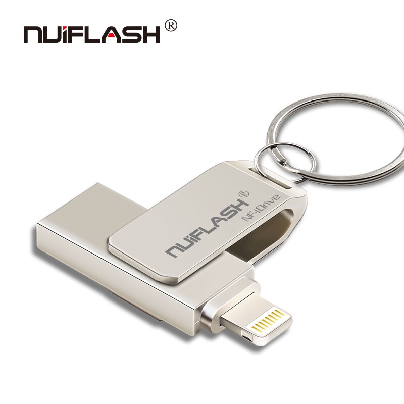 Metal USB Flash Drive 128gb Pen Drive 32gb 64gb Usb Flash Disk for iPhone X/8 Plus/8/7 Plus USB Memory Stick