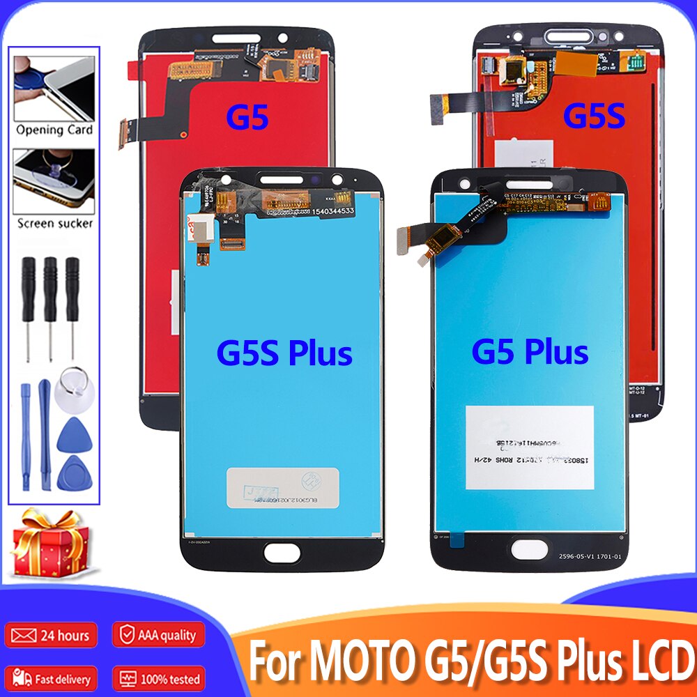 100% Tested For Motorola Moto G5S Plus G5 Plus LCD Display Touch Screen Digitizer Assembly Replacement For MOTO G5 G5S LCD+Frame