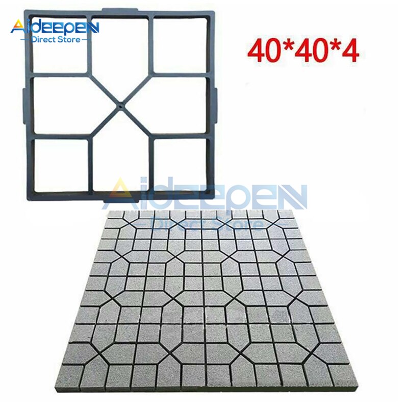 1Pcs DIY Manually Paving Cement Brick Concrete Molds Garden Plastic Stone Road Mold Garden Decoration For Garden Paving Tools: H 40x40CM