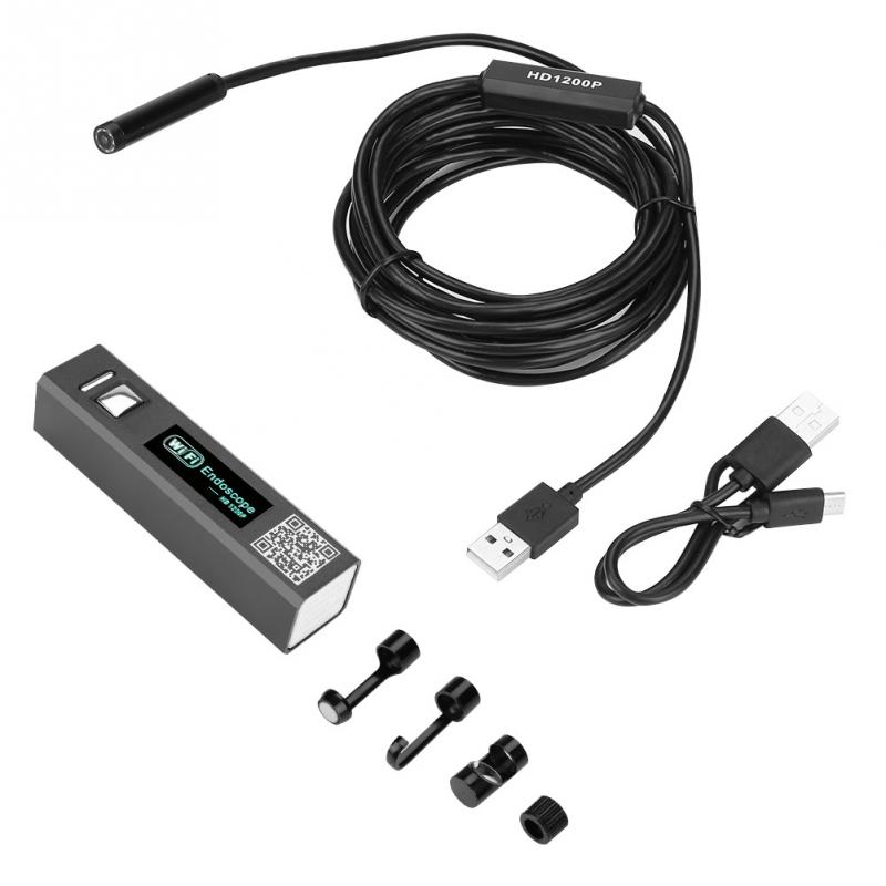 Inspection Camera F150 1200P 8LED WiFi Endoscope 2MP HD Borescope USB Inspection Camera IP68 Waterproof Industrial endoscope