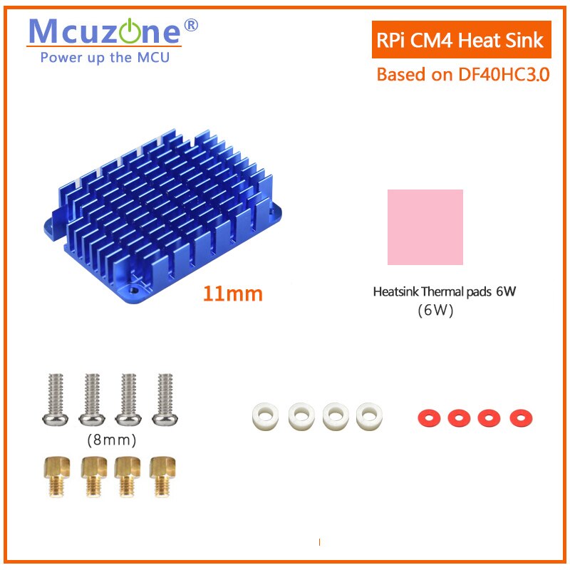 Raspberry pi calcula o módulo 4 cm4 refrigerador do dissipador de calor wifi 40*55mm: 11mm-DF40HC3.0