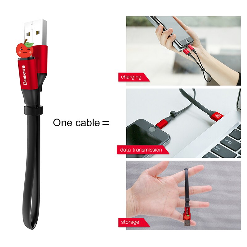 Cavo USB portatile Baseus per iPhone 11 pro Max XS Max XR X 8 7 6 6s più 5 se caricabatterie rapido per ricarica dati cavo telefonico cavo telefonico