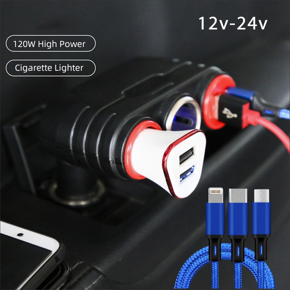 Kfz-ladegerät mit 3.1a dual-usb-anschlüssen für huawei  p30 p40 pro und nova 6 , zigarettenanzünder, universell, multifunktional, spannungserkennung, tragbar