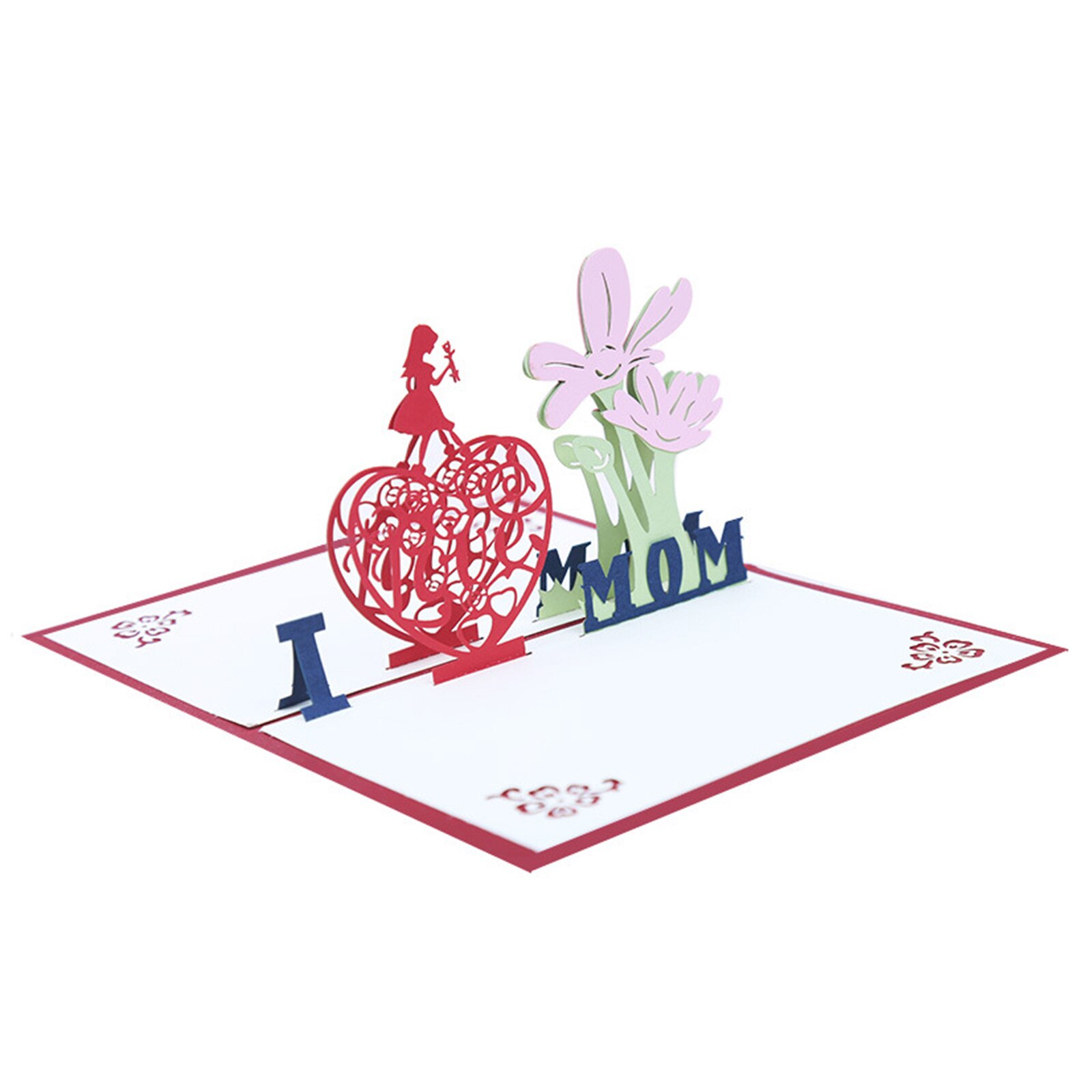 3D Pop Up Card Handmade 3D Mothers Day Greeting Card Thank You Card Father's Day Teachers ' Day Card Birthday Card: A