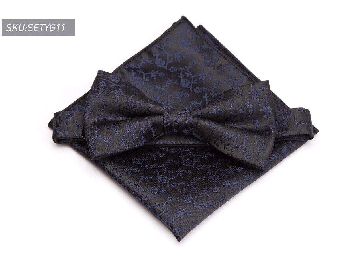 Costume pour hommes à motifs de Paisley | Ensemble noeud papillon ajustable, col, gravata, robe de mariage, fête, Jacquard, papillon: SETYG11