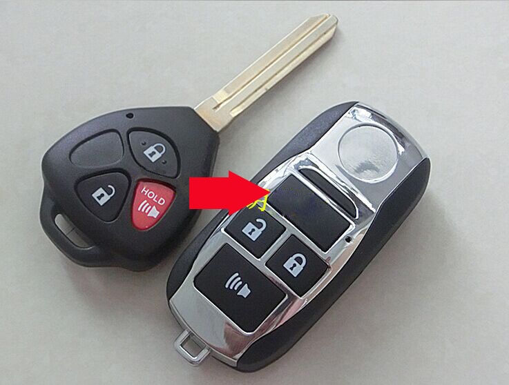 Vervanging Gewijzigd Folding Flip Remote Key Shell Case Voor Toyota Corolla RAV4 Vios 3 Knop Sleutelhanger Cover