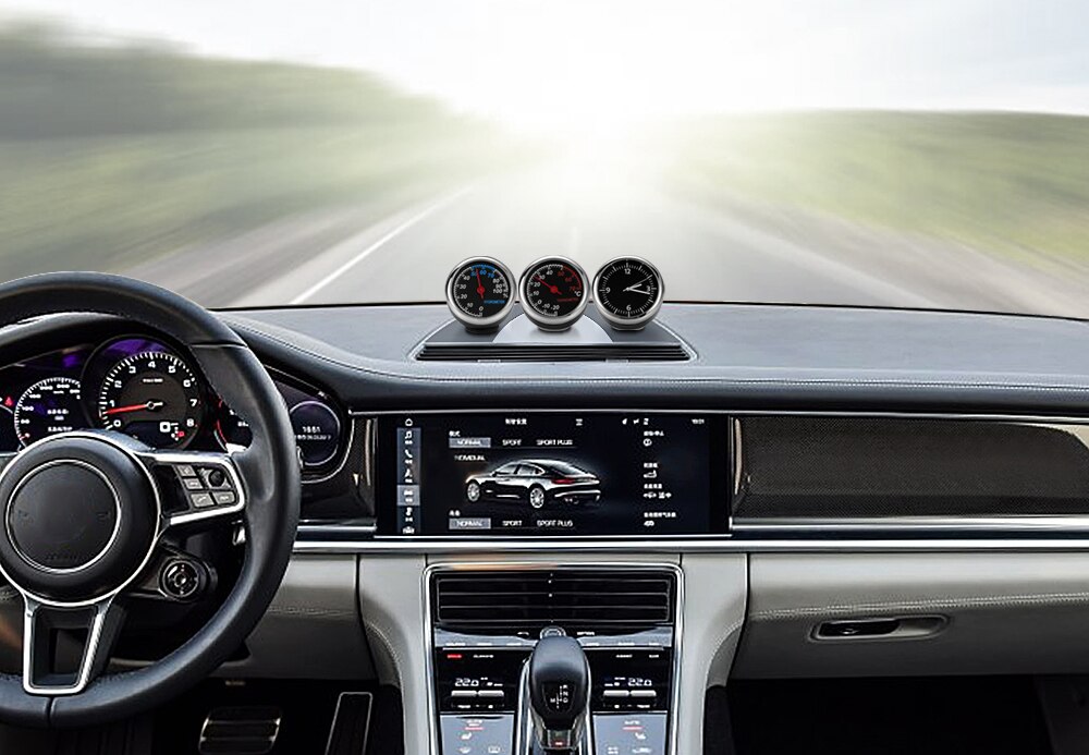Miniauto auto digitaalinen kello autokello autojen lämpömittari kosteusmittari koristeellinen koristekello autotarvikkeissa