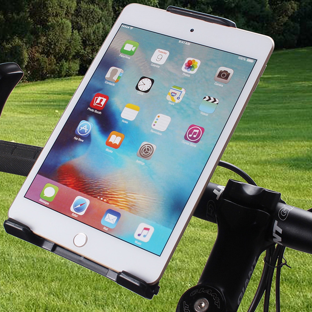 Fiets Tablet Houder Universele 4-11 "Verstelbare Microfoon Muziek Fiets Mount Stand Houder Voor iPad Air 2 samsung Tab PC