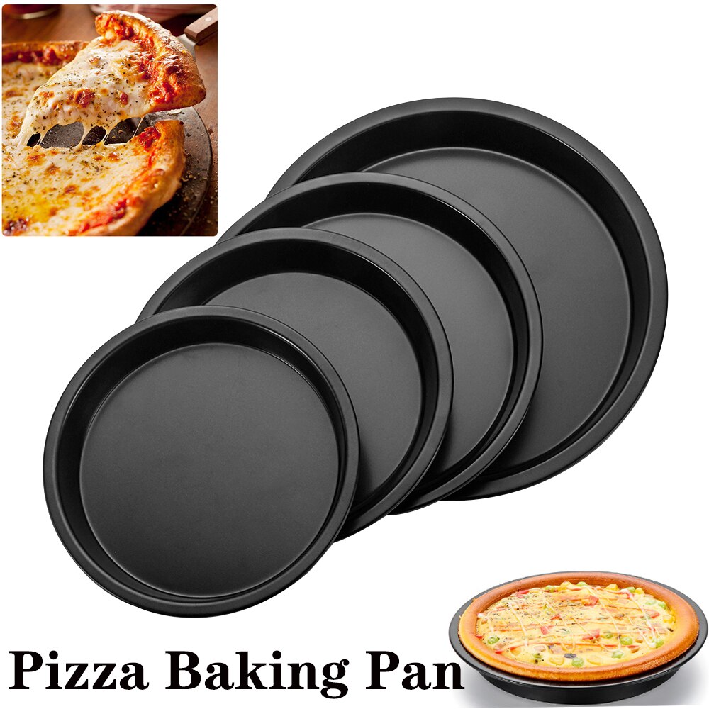 Keuken Carbon Staal Non-stick Pizza Pan Cake Tray Mold Brood Bakken Pan Pizza Plaat Gerechten Bakvormen Thuis Gereedschap accessoires