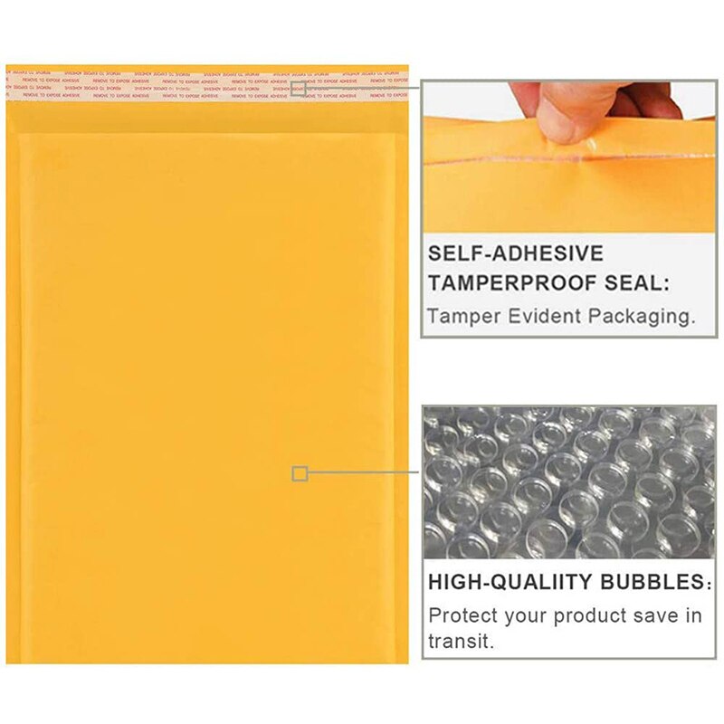 20 stks/partij Kraftpapier Bubble Enveloppen Zakken Verschillende Specificaties Mailers Gewatteerde Envelop Met Bubble Mailing Tas